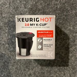 Keurig Hot Reusable Coffee Filter - Black and White
